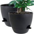 UOUZ 12inch 2Pack Large Self Watering Planters, Plastic Plant Pots