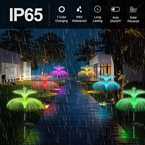 Weepong Solar Garden Lights 3 Pack New Upgraded Solar Lights Outdoor