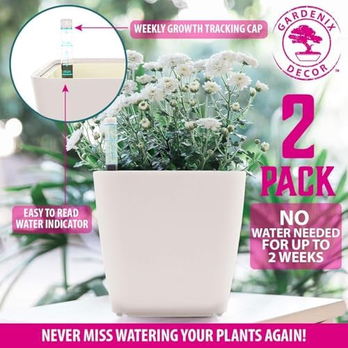GARDENIX DECOR 5" Self Watering pots for Indoor Plants - Flower Pot