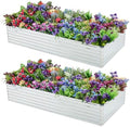 Meberam 2 Pack 6x3x1FT Galvanized Raised Garden Beds Kit Outdoor Metal