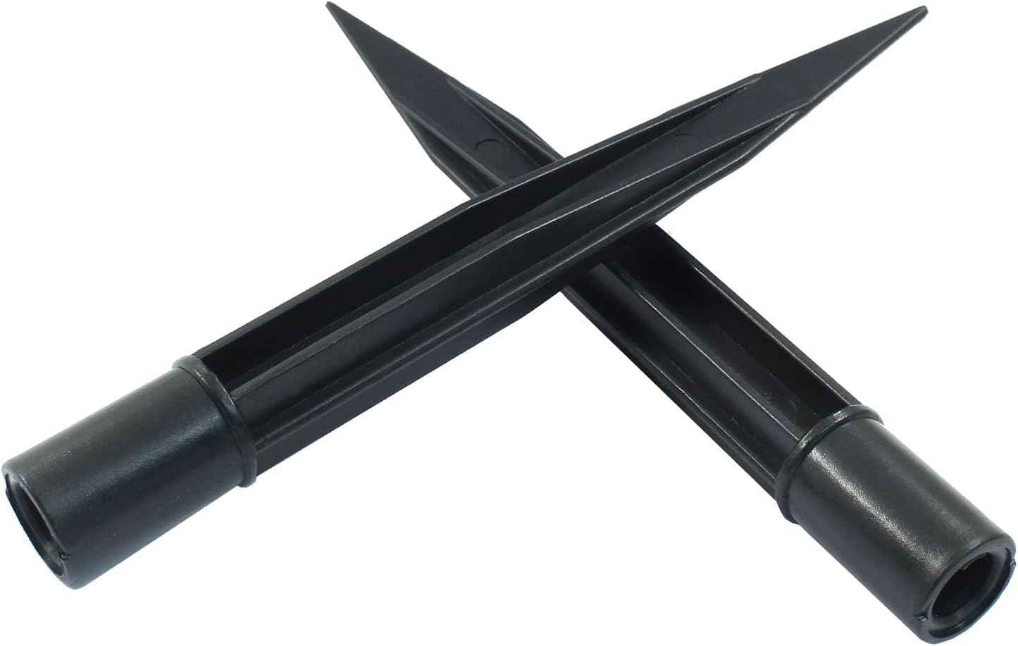 12Pcs Solar Lights Spikes, 8.25 Inch Torch Stake | Plastic Lights Replacement Stakes, For Garden Lights Landscape Yard Pathway Patio Lamps Pole, Inside Diameter 0.85 Inches