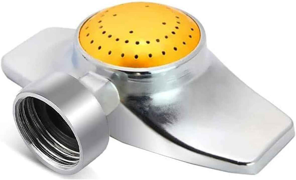360 Degree Metal Spot Sprinkler,Small Sprinkler Garden for Small Areas | Lawn Sprinklers for Yard Circle Pattern with Gentle Water Flow Garden Watering (1, Yellow)