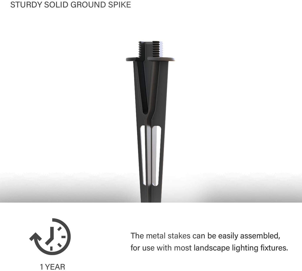 Metal Spike Stake Replacement 3/4-14 NPSM Male Thread for Landscape Path/Spot Light Low Voltage Outdoor Lighting 8101-4820-01
