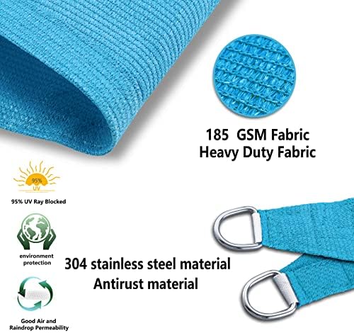 Tronssien Rectangle 10'x13' Sun Shade Sail,95% UV Blockage Canopy