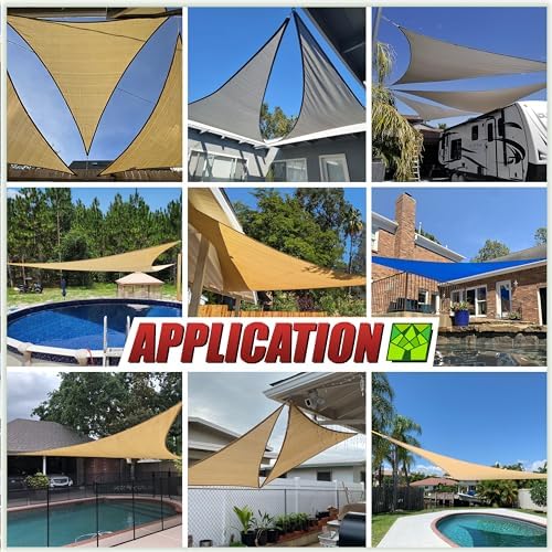 Colourtree TAPR1616 Custom Size 6' x 7' White Sun Shade Sail Canopy UV Block UPF50 Rectangle - Commercial Standard Heavy Duty - 190 GSM - 3 Years Warranty