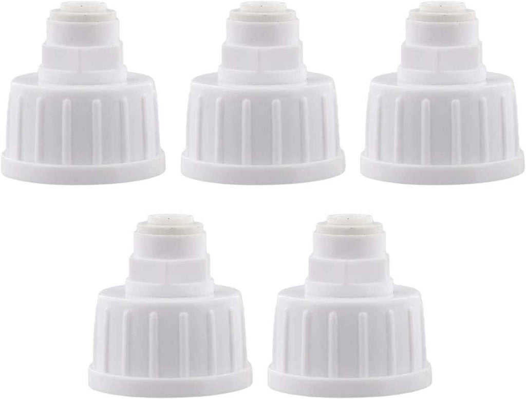 5 Pack Irrigation Connectors Atomization Joint Garden Watering System Adjustable Spray Fittings Black and White 5PC Set(Black)