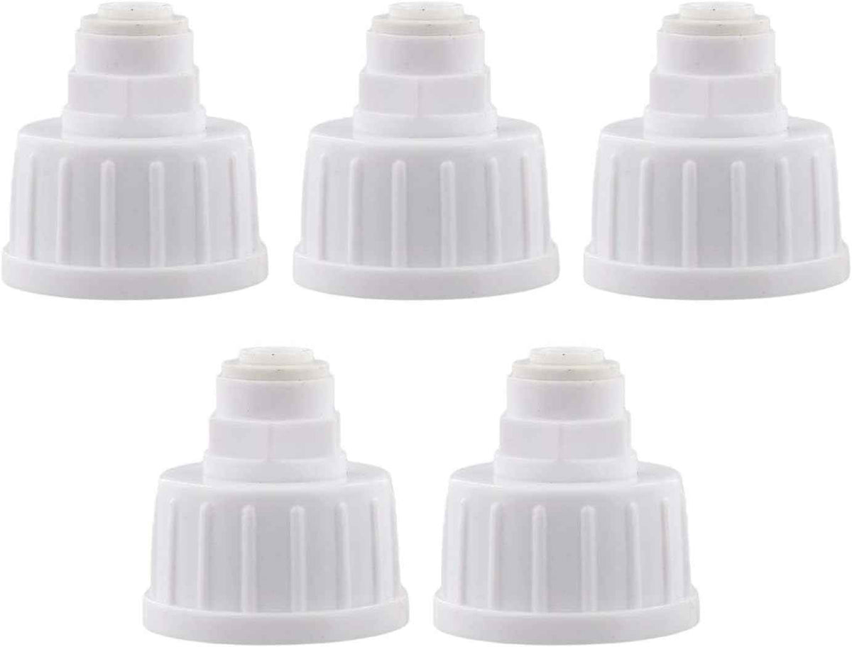 5 Pack Irrigation Connectors Atomization Joint Garden Watering System Adjustable Spray Fittings Black and White 5PC Set(Black)