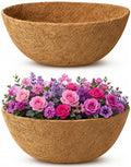 Y&M 2pcs 10inch Round Coconut Fiber Liner, Natural Coir Replacement