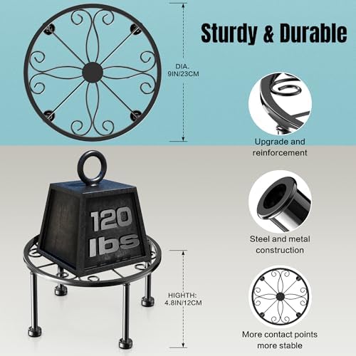 Garden Gifts Plant Lovers Gifts 3 Packs Black Metal Plant Stand with