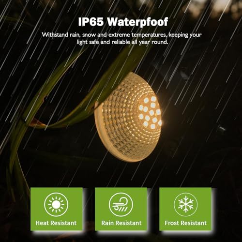 Low Voltage Landscape Lights, 10W 12/24V 2700K Warm White Landscape Lighting, IP65 Waterproof Outdoor LED Spotlight for Garden Yard Tree, 4 Pack with Connectors