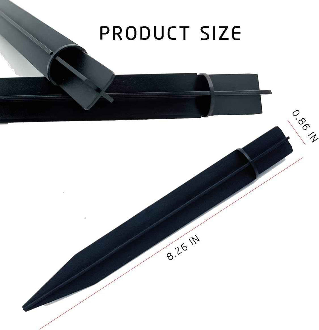 8pcs Landscape Light Stakes Plastic Ground Spikes ABS Ground Spikes Solar Lights Replacement Stakes Garden Lights Landscape Security Light 8.25 Inch