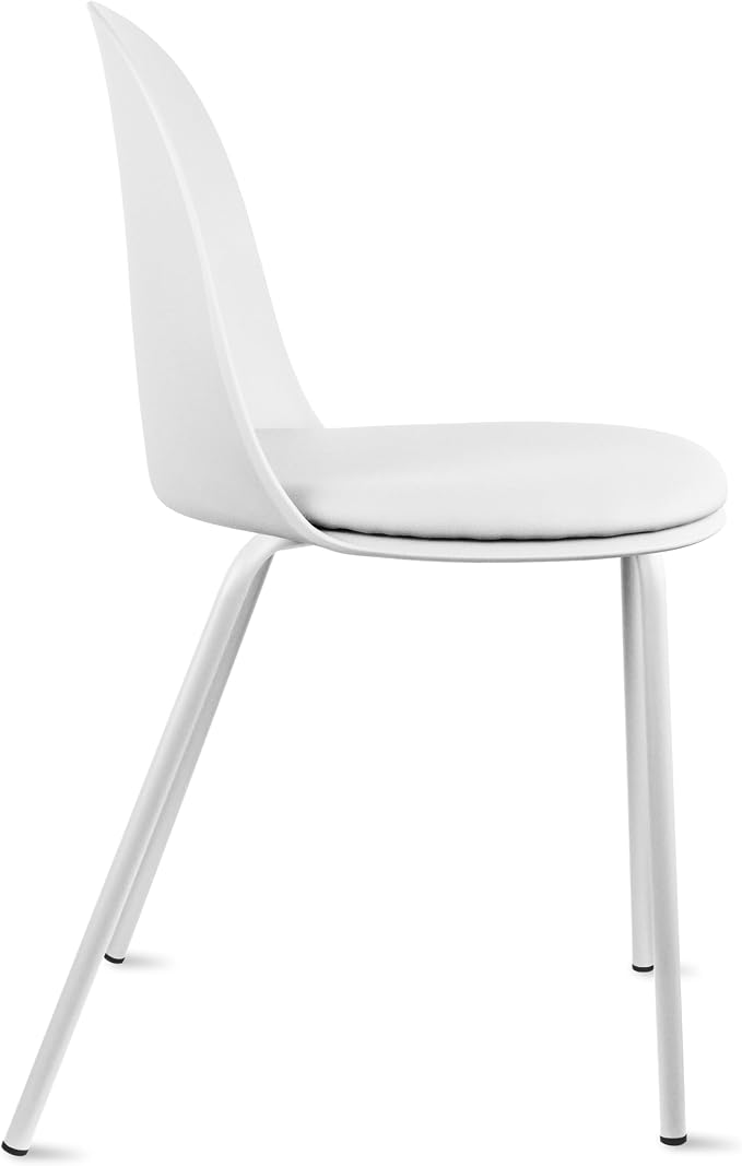 2xhome Modern Stackable Armless Dining Chair, Plastic Shell Seat - Image 6