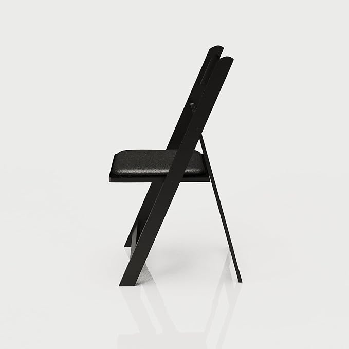 500 Black Resin Stackable Folding Chair - Image 7