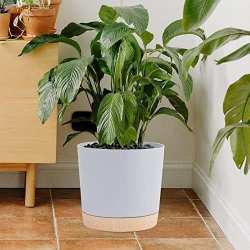 QCQHDU 10 inch Plant Pot, 2 Pack Planters for Indoor Plants with