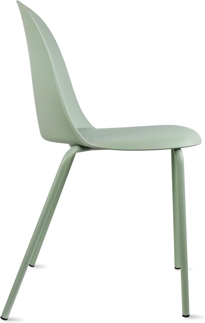 2xhome Modern Stackable Armless Dining Chair | Plastic Shell Seat - Image 6