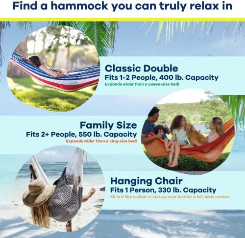 Handwoven Hammock by Yellow Leaf Hammocks - Double Size, Fits 1-2 PPL