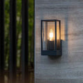 Outdoor Wall Light with Mount,Exterior Wall Lighting, Aluminum Waterproof Porch Light Fixture for Front Door, Patio,Black