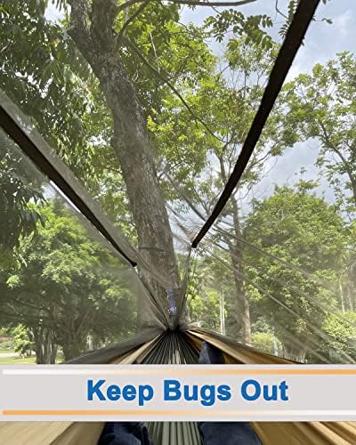 Sunyear Camping Hammock, Portable Single & Double Hammock with Net, 2