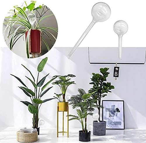 Irrmshr 10 Pack Clear Plant Watering Globes,Plastic Self Watering Bulbs for Indoor Plants,Garden Water Device Automatic Plant Waterer Indoor Outdoor