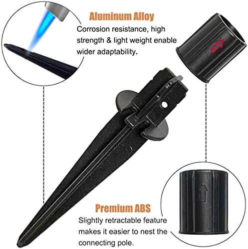 Metal Replacement Stakes for Solar Lights 3/4 inch (0.78" Actual), 8 Pack | Optimized Ground Anchoring Ensures Stability. Weather-Resistant Finish Prevents Corrosion. Perfect for Pathway & Landscape.