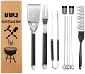18-Piece BBQ Grill Tools Set, Heavy Duty Stainless Steel Grilling & BBQ Accessories, for Dad, for Mom, Birthday Gifts for Men, Outdoor Grill Kit with Storage Box