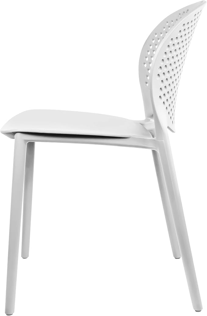 2xhome Set of 4 Patio Dining Chairs | Modern Stackable Outdoor Pool Side Chair - Image 9