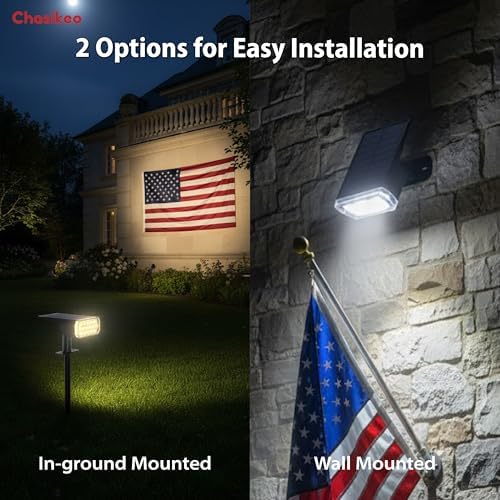 Solar Lights Outdoor Waterproof, 3 Lighting Modes Solar Spot Lights Outdoor