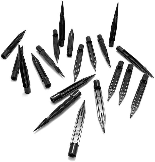 20PCS Solar Light Spikes Christmas Plastic Torch Lights Spikes for Outdoor Yard Garden, I.D.0.37 Inch/9.5MM, O.D 0.62 inch/15.75 MM, 5.71inch/14.5cm Long Replacement Stake for Solar Lights Pegs