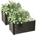 4x2x2ft(2 Pack) Raised Garden Bed Kit, Galvanized Planter Garden Boxes