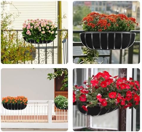 2PCS 24Inch Upgraded Planter Basket Liners Fabric Window Box Liners