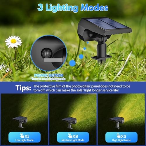 NYMPHY Solar Lights Outdoor Waterproof - 4 Pack (Warm White)