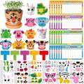 Capoda 24 Sets Garden Flower Pots Crafts Kit DIY Spring Plastic