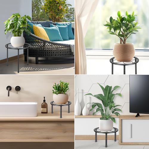 Amaoot 5 Pack Metal Plant Stand, Iron Plant Stands for Indoor and Outdoor