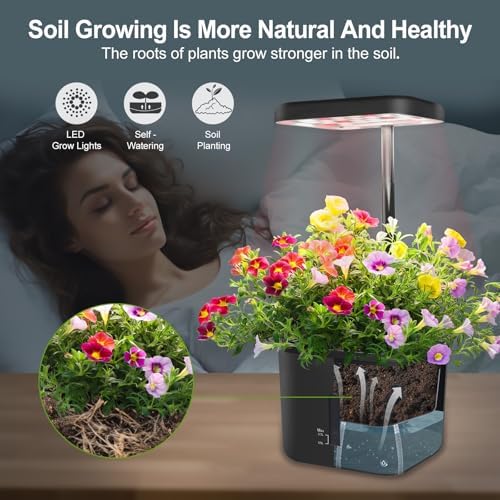 Indoor Garden Growing Systems Self-Watering Plant Pot Smart Gardening