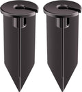 Landscape Lighting Stakes Replacement 1/2 NPT Thread Spike 2-Pack | ABS Female Thread, Fits for Kichler Light Stakes, 3" Large Head, 8" in-Ground Landscape Lighting Parts, Side Wire Way