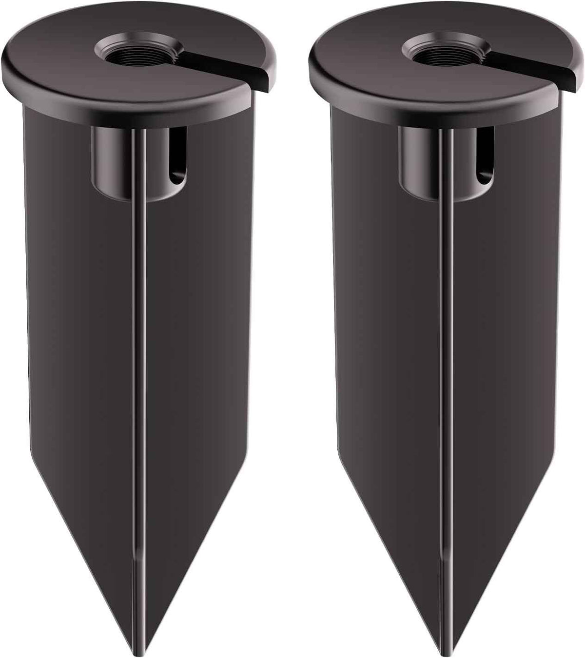 Landscape Lighting Stakes Replacement 1/2 NPT Thread Spike 2-Pack | ABS Female Thread, Fits for Kichler Light Stakes, 3" Large Head, 8" in-Ground Landscape Lighting Parts, Side Wire Way