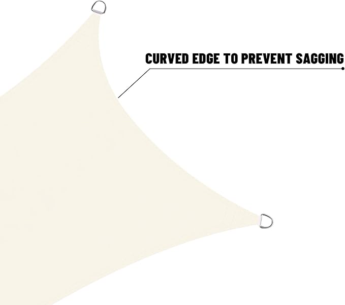 LOVE STORY Rectangle 4'x4' Waterproof Sun Shade Sail Canopy UV Block - Image 7