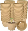 100 Pack 4 Inch Peat Pots, Biodegradable Seed Starter Pots with