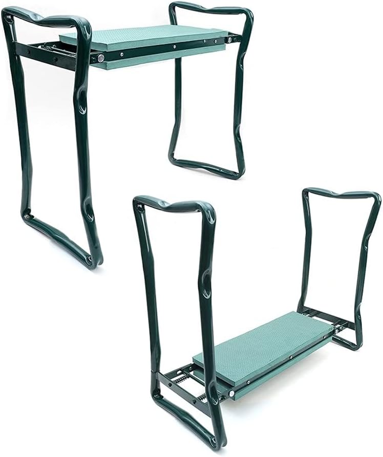 Garden Kneeler Seat Garden Stools Foldable Stool with Tool Bag Pouch EVA Foam Pad Capacity-Protects Your Knees for Gardening Tool kit