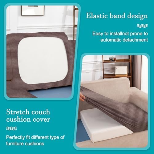 12 Pcs Outdoor Cushion Covers, Patio Sofa Cushion Covers Replacement