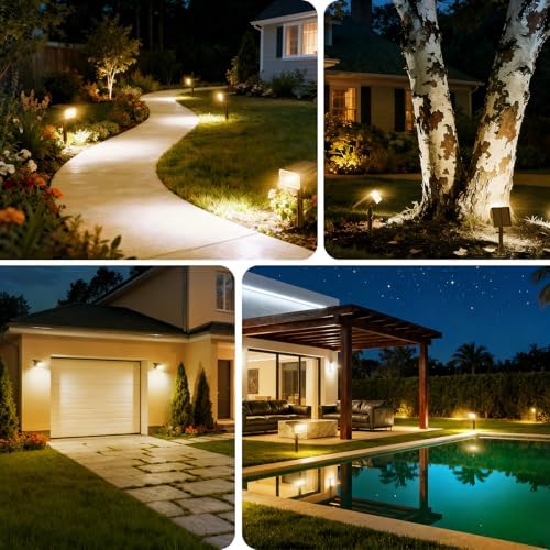 Solar Spot Lights Outdoor, Landscape Spotlights, 8 Pack Warm White