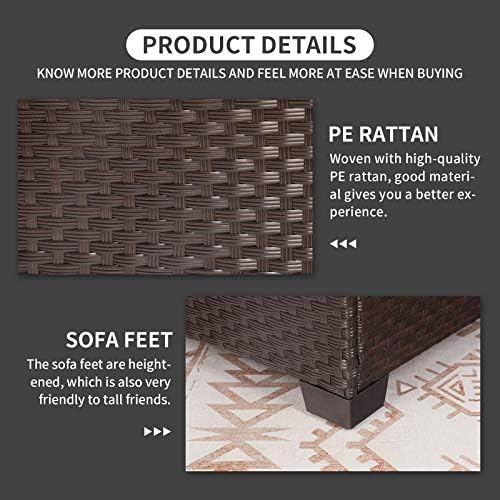 Rattaner Patio Furniture Wicker Coffee Table Outdoor Garden Square