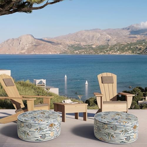 DYTXIII Inflatable Ottoman Stool D21 xH9 for Outdoor/Indoor Use, Water