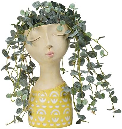DiliComing Face Planter-Pots for Indoor Plants - 11 Inch Tall Planters