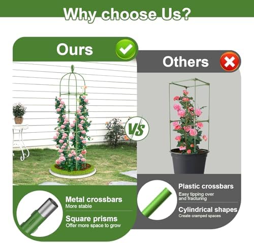 2 Pack Garden Obelisk Trellis, 70IN Tall Plant Support for Climbing
