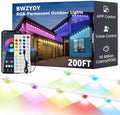 Permanent Outdoor RGB Lights,Waterproof Smart LED Eaves Lights with App/Remote Control,DIY IP67 Waterproof for Christmas and All Holiday Decor,House Roof and Garden Lighting (200FT)