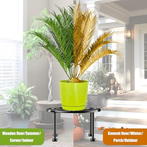 Garden Gifts Plant Lovers Gifts 3 Packs Black Metal Plant Stand with
