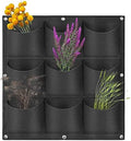 Hanging Planting Grow Bags, 9 Pockets Hanging Vertical Wall Planter