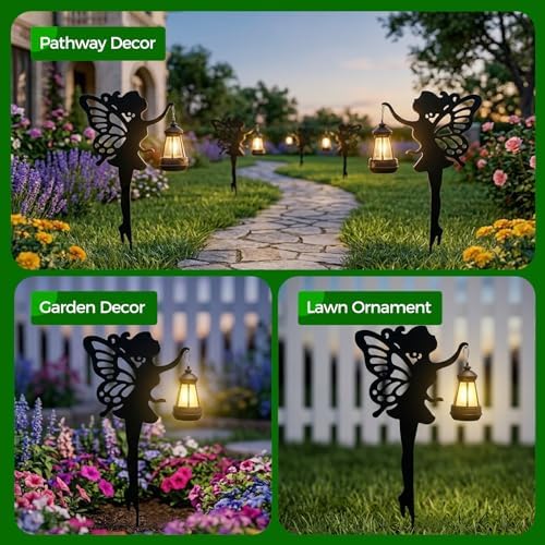 Solar Black Fairy Lights Outdoor Decorative 2 Pack Solar Lights