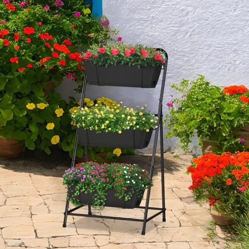 Raised Garden Bed 3 Tier Vertical Garden Planter Elevated Planter